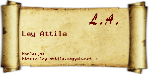 Ley Attila névjegykártya